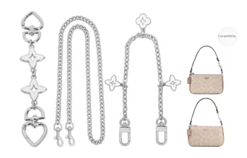 Lan Bao Fan Metal Alloy Bag Accessory Combo Set Women's Silver