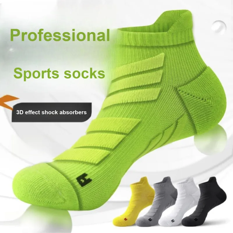 TLXT Running Socks Men's Students Outdoor Fitness Breathable Comfortable, Moisture Wicking Durable 3 Pack-3