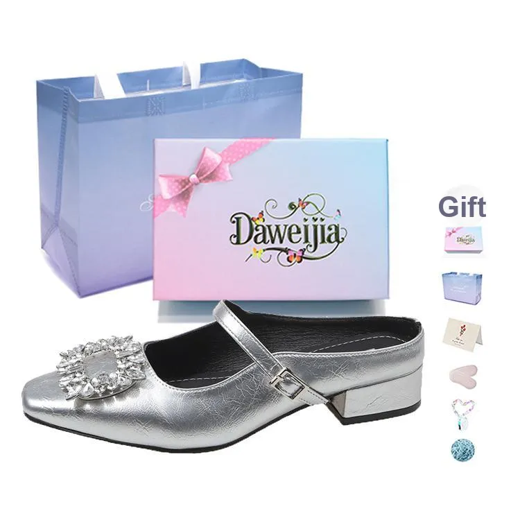 Dawei's House Rubber Sole Odor Resistant Abrasion Resistant Slip Resistant Closed Toe Slippers Women's Gift Box Set-18