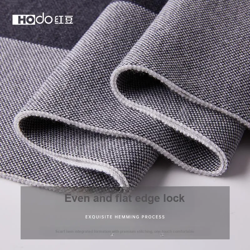 Red bean Knit Scarves Men-4