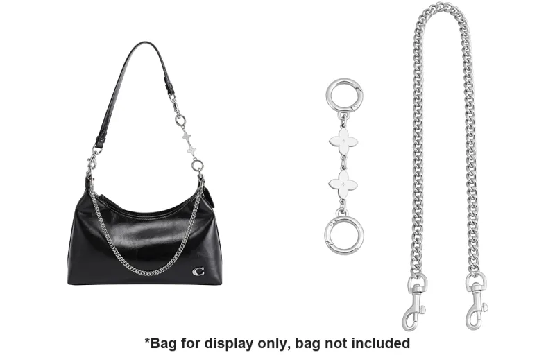 Luxury Care Artisan Workshop Metal Bag Shoulder Strap Women's Silver-7