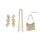 Gold-Tone Pig Nose Chain 7cm[2 Pieces]+Decorative Chain 45cm