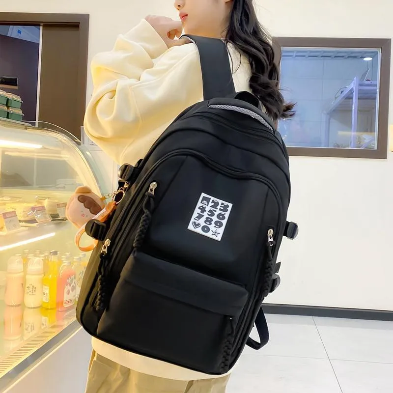 Alcohol Dragon Nylon Backpack Women's Multicolor-3