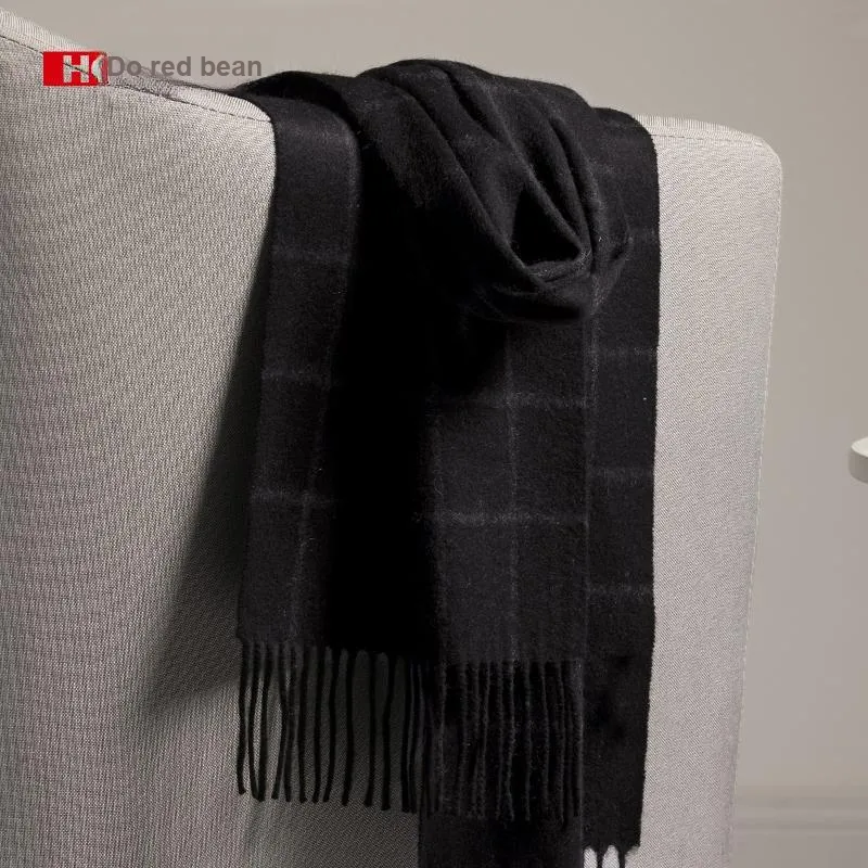 Red Bean 100% Cashmere Knit Scarves Men's-2
