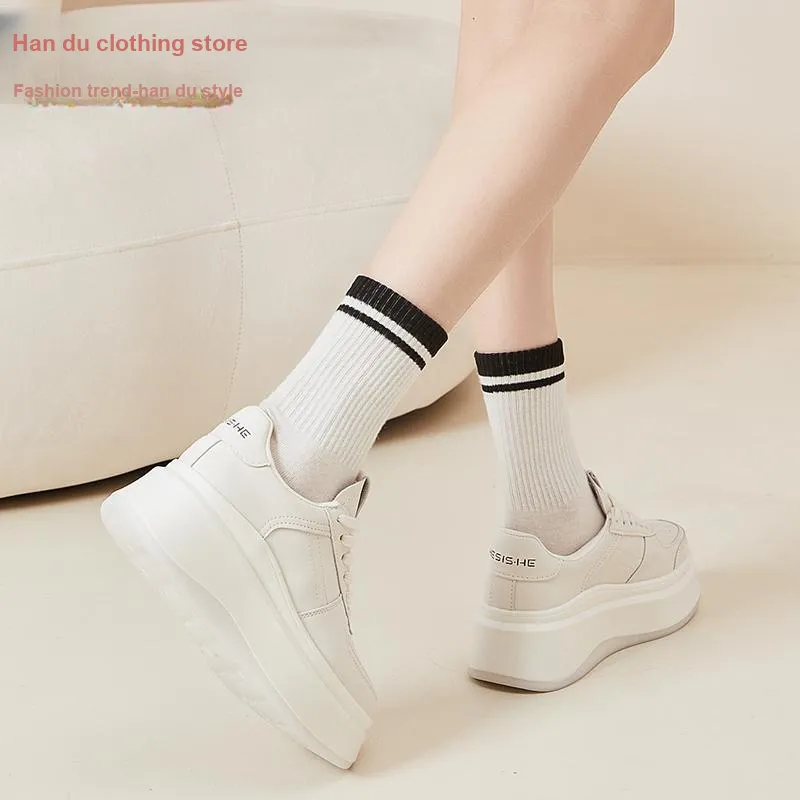 HSTYLE Low-Top Skateboard Shoes Women's White-6