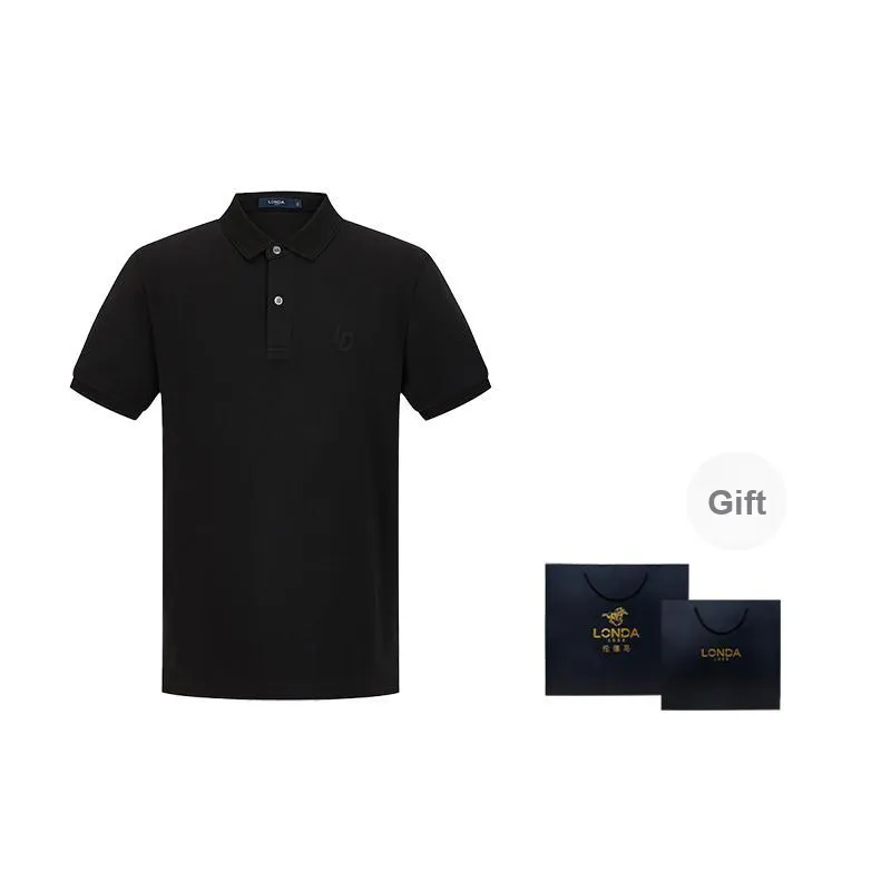 LONDA 1958 Polo Shirt Men's Black 50 Shopping Bag Included-0
