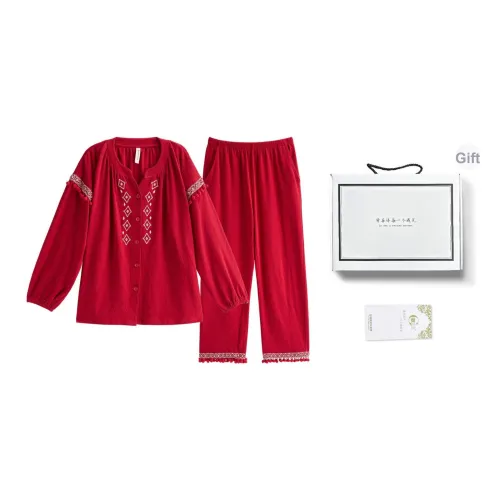 Song Qianya Пижама Подарочная Коробка Женская Красная