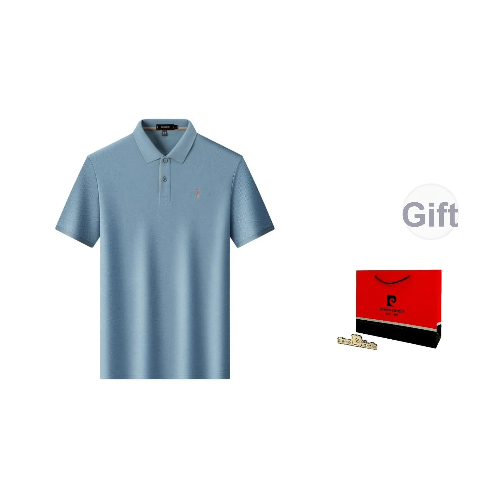 PIERRE CARDIN Рубашка Мужская Серый Синий