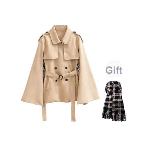 GHPC Хаки с Шарфом Женское Пальто