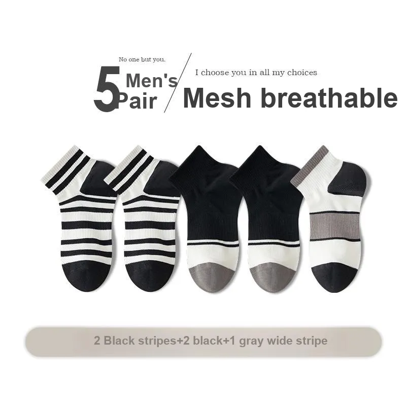 Lan Miao Mid Calf Socks Men's 5 Pack-5