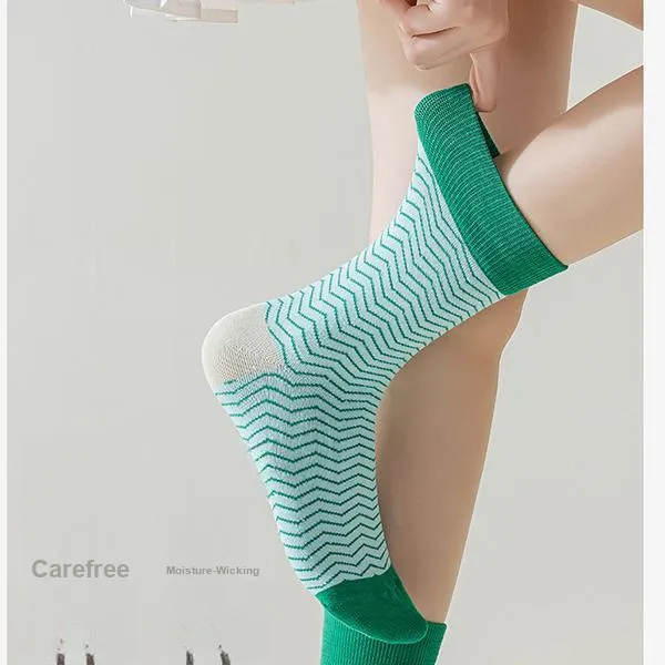 Woven Pear Unisex Mid-Calf Socks-6