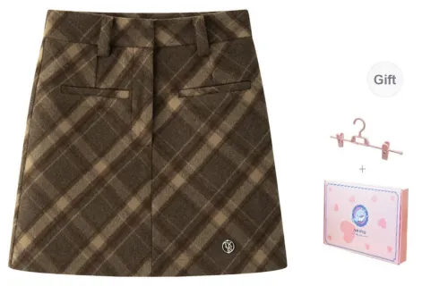 Tokyo Season Casual Short Skirts Spring And Fall Season Women's Gift Box Set Khaki Brown