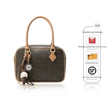 MashaLanti PVC Synthetic Leather Crossbody Handbags Women's Coffee With Tea