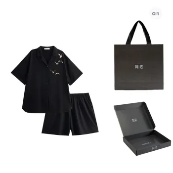 Same Language Pajama Gift Boxes Women's Wandering Black
