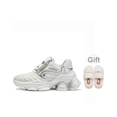 OGR Пудинговый Dessert Обувь Дышащий Легкий Увеличение Высоты Низкий Топ Толстая Подошва Женские Белые