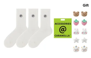 Caramella Mid Calf Socks Unisex 3 Pack, Shopping Bag