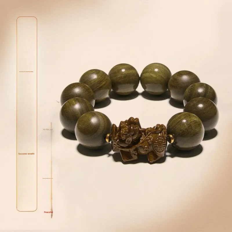 The Years Are Quiet Green Sandalwood Bracelets Unisex-1