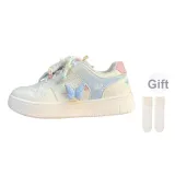 Beige Blue-Comes with Socks
