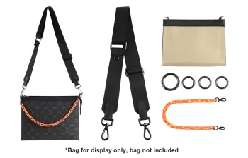 Canvas Shoulder Strap Clutch One Shoulder Chain Accessories Bag Strap Unisex Black