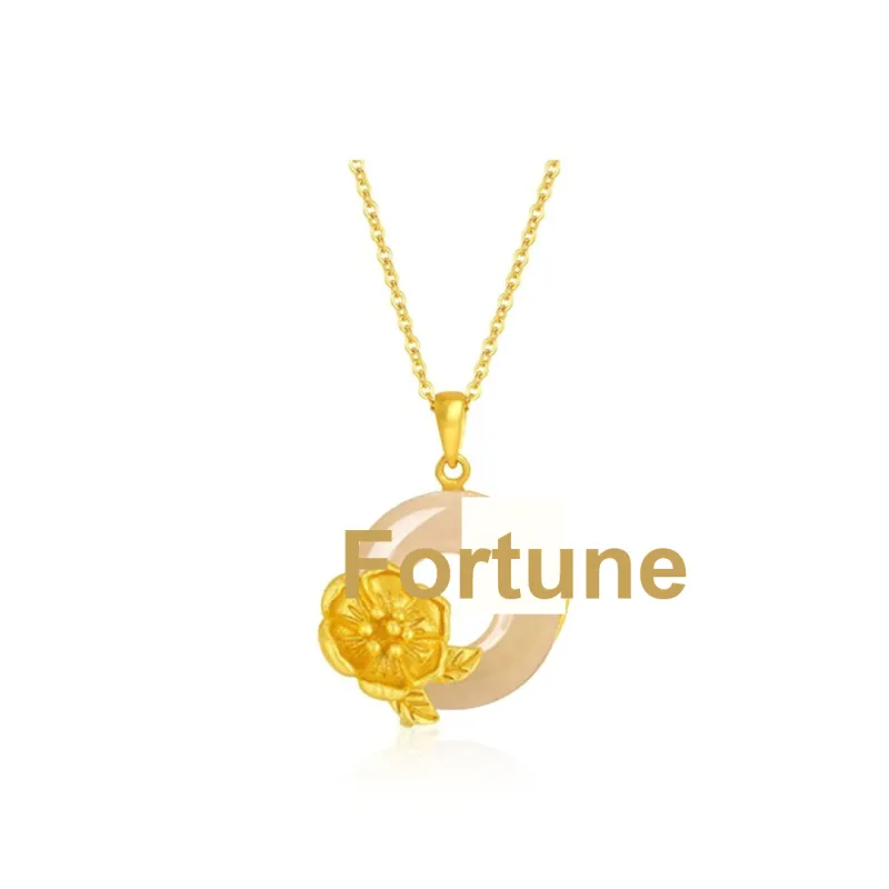 Atsuyama Natural Chalcedony Peace Buckle Necklace Unisex-9