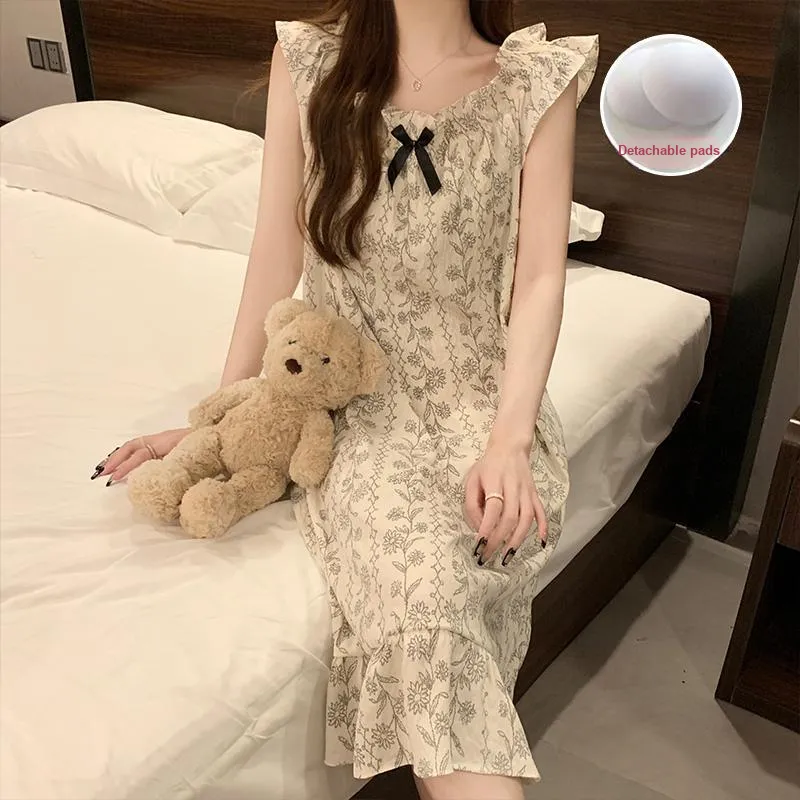 Ta Yan Nightgown Women's Apricot-1