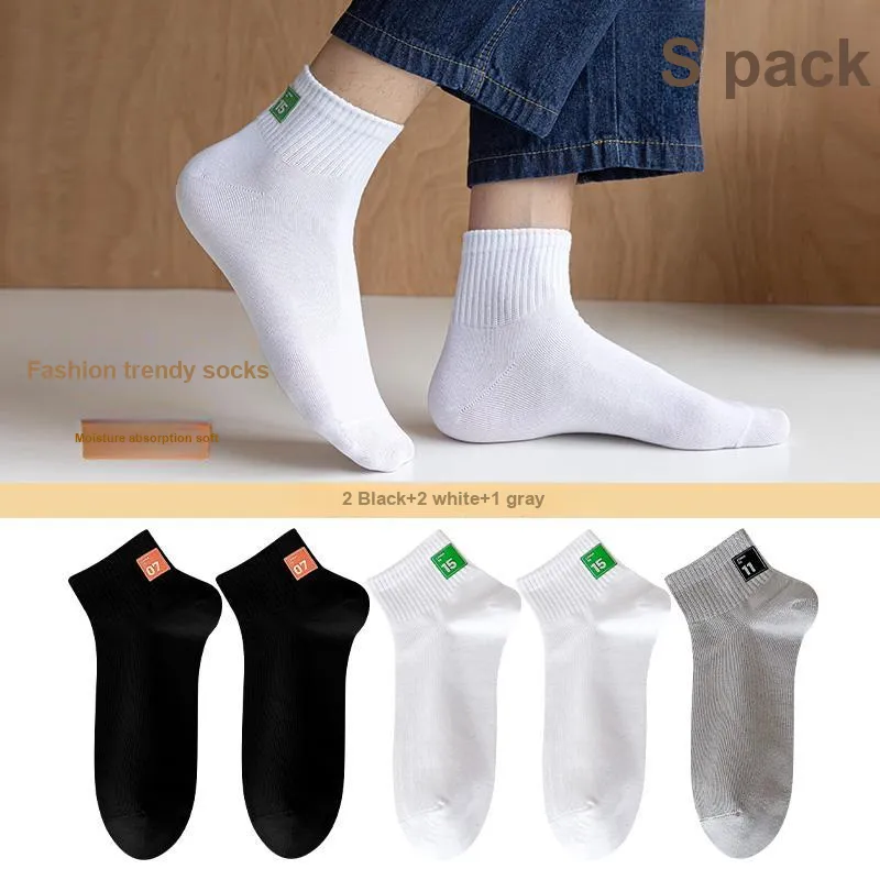 Lan Miao Mid Calf Socks Men's 5 Pack-19