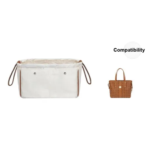 Прилив Сатин Сумка Вкладыш Женские Свет Шампанское Милкшейк Белый Эбеново-Черный