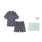 [Gift Box Set]Short-Sleeved Shirt+Shorts (Heather Gray Checkered Men's Clothing Sets)