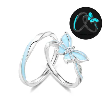 Lao Feng Xiang S925 Silver Ring Pair Unisex