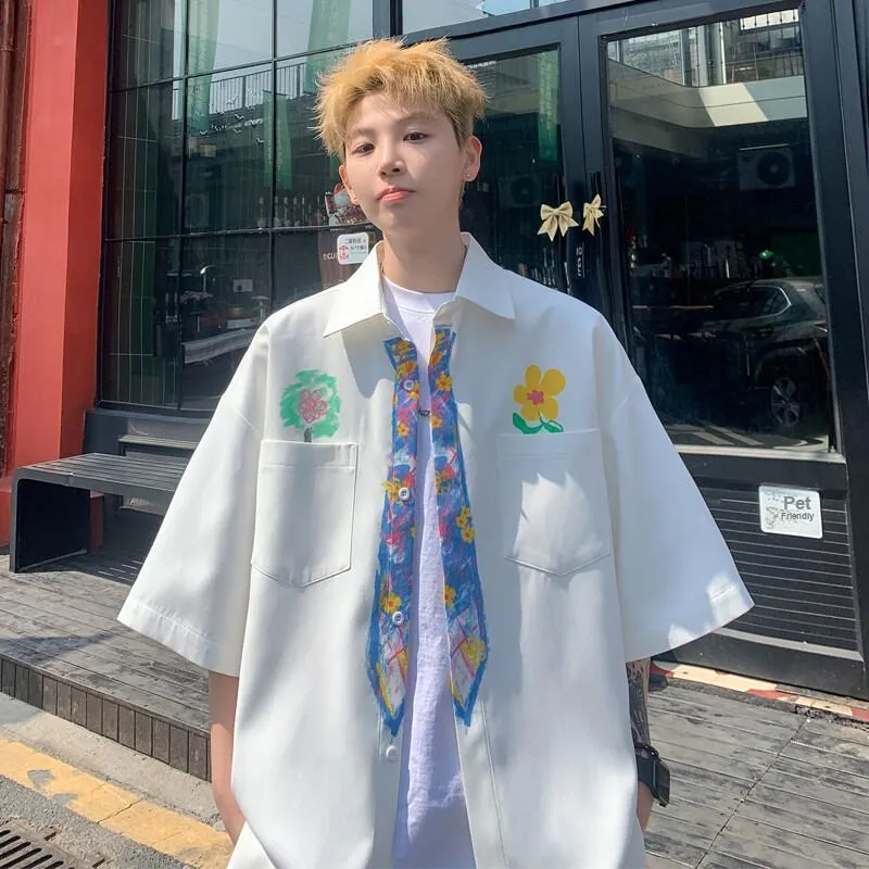 PAINT STAIN Classic Shirt Unisex Pure White Color-6