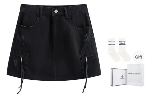 Charlie Luciano Denim Short Skirts Women's