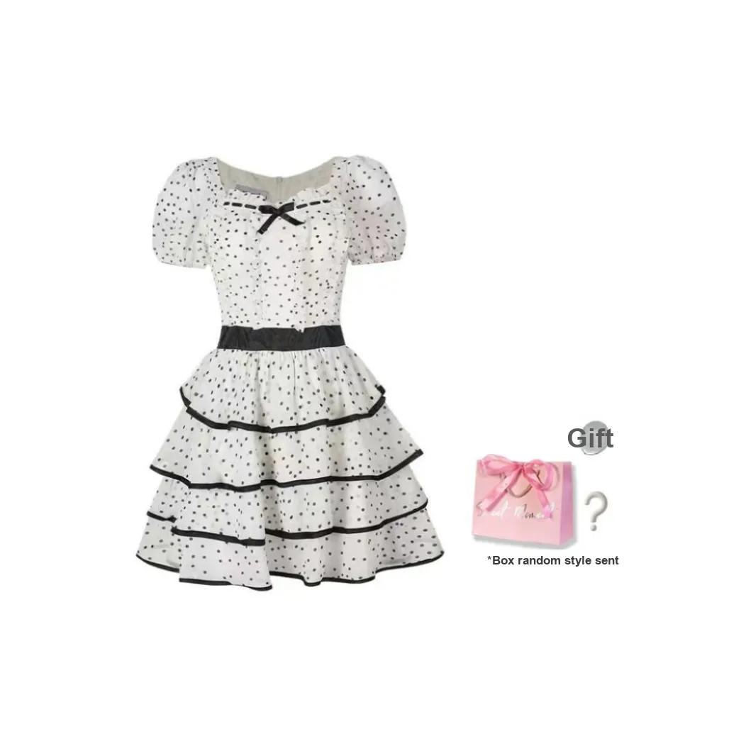 PUNCHUN STUDIO Short Sleeved Dress Women's Polka Dot