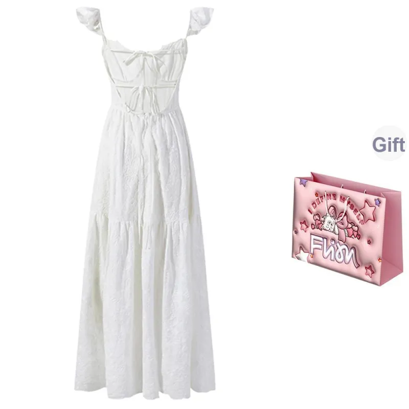 FLIM Slip Dresses Women's White Bear Box-1