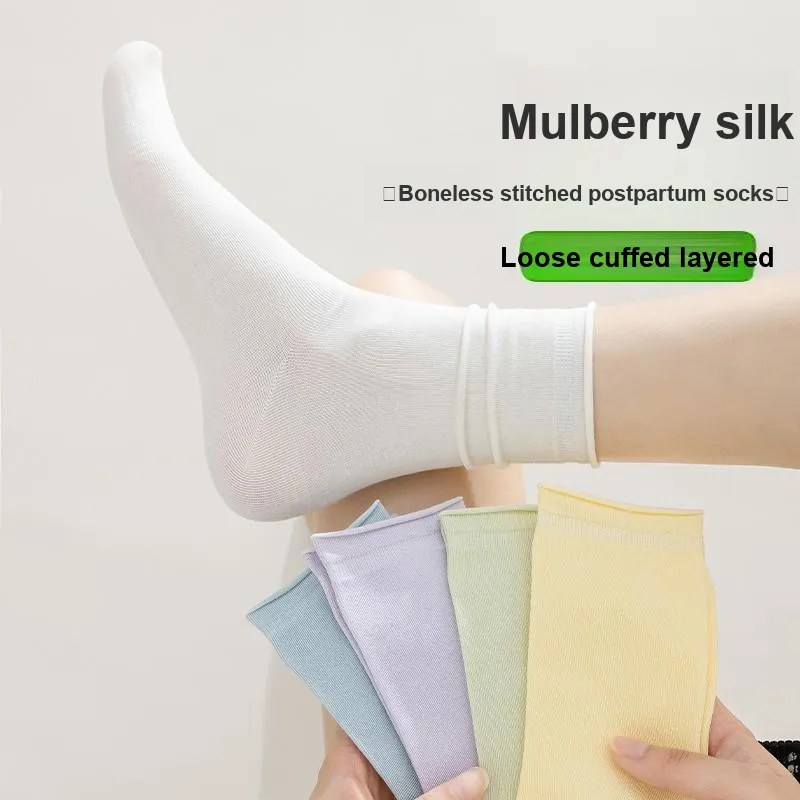 MIIOW Mid Calf Socks Women's 4 Pack-7