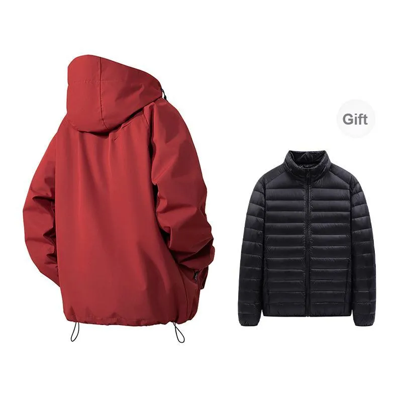 PISYPOX Water Resistant Windproof Wear Resistant Windbreaker Jacket Unisex-19