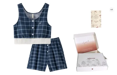 WANANNI Pajama Gift Box Women's Mountain Mist Blue