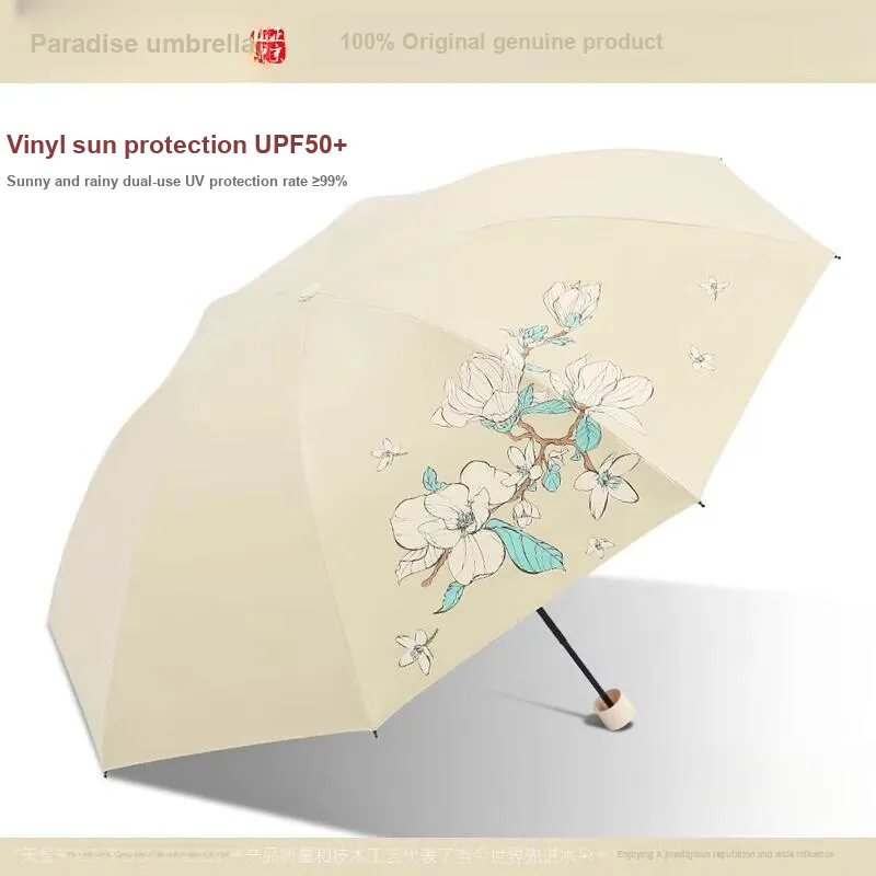 Heavenly Umbrella Ultraviolet Sun And Rain Dual Use Folding Portable Sun Umbrella Unisex 2333833E Elegant Orchid-16