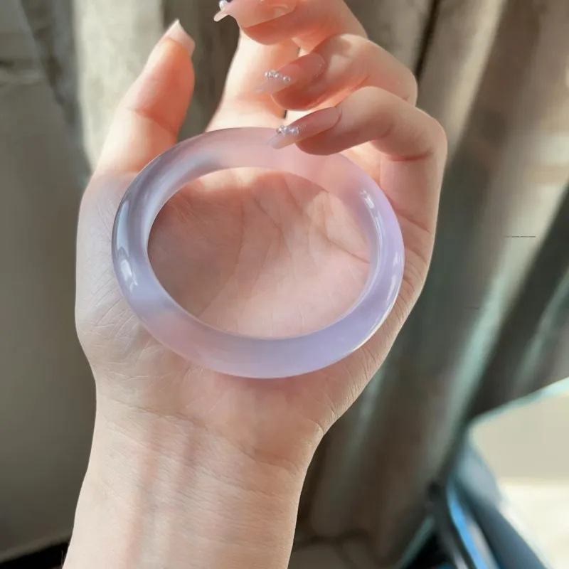 Long Fu Glass Cat Eye Bangle Hand Accessory Plain Circle Girlish Anniversary Exam Pass Women's-1