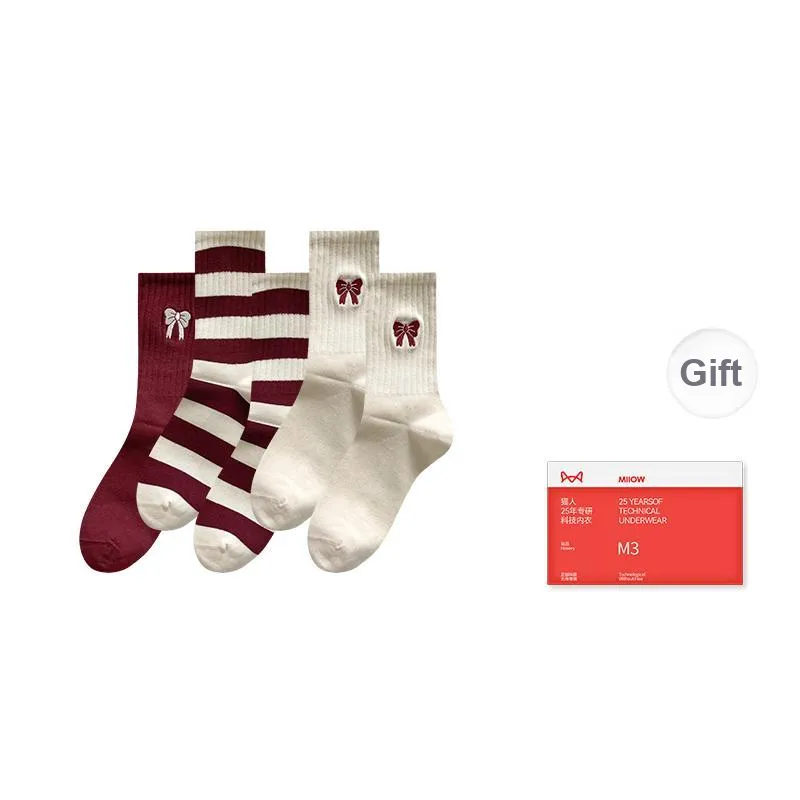 MIIOW Trend Party Series Mid-Calf Socks Women's Shopping Bag Combo Set-6