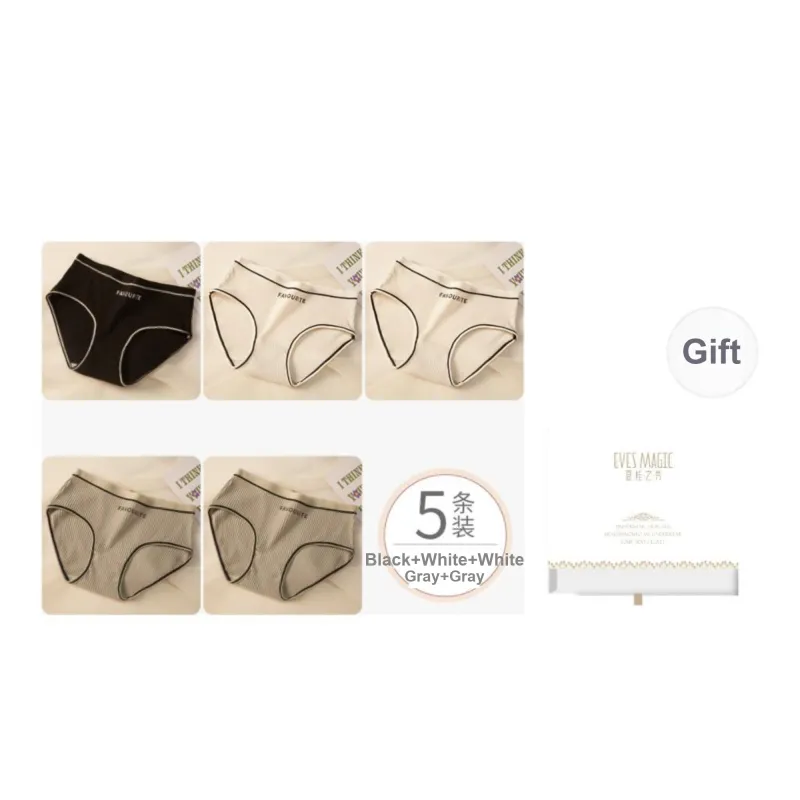 XIA.WA.ZHI.XIU Underpants Women's Shopping Bag 5 Pack-30