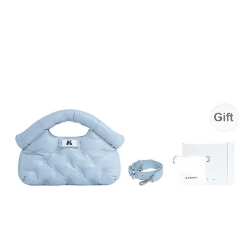 Karkki Lambskin Fashion Premium Designer Style One Shoulder Handbag Women's Summer Blue