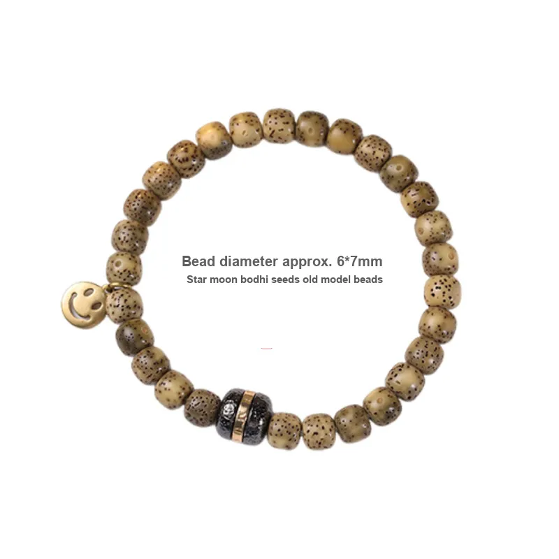 HANCANG Star Moon Bodhi Seeds Bracelets Unisex-5