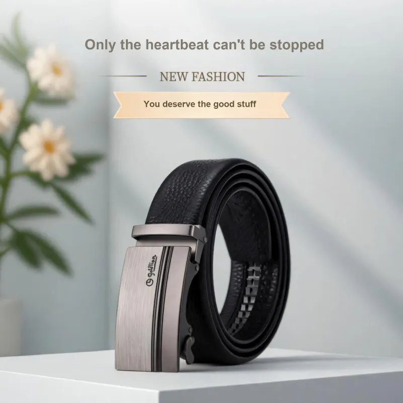 GOLDLION Cow Leather Belts Men's Width 3.5cm-3