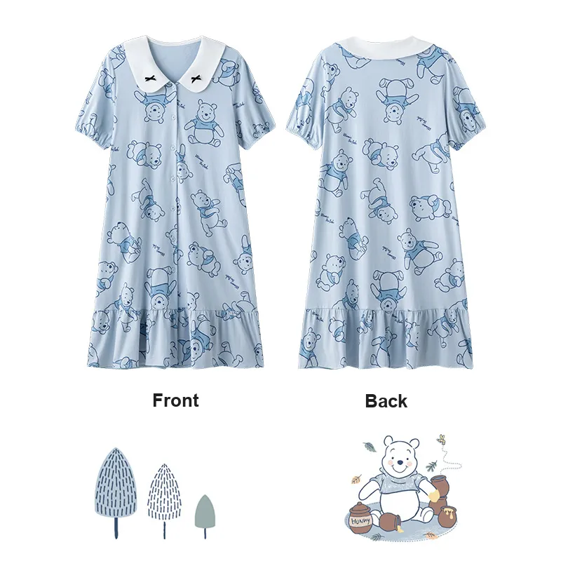 Disney Nightgown Summer Women's Blue-1