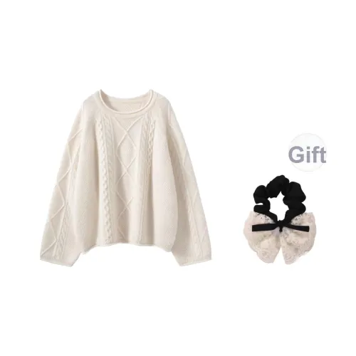 SYEEE WITH U Экрю Включает Резинку для волос Женская Трикотаж