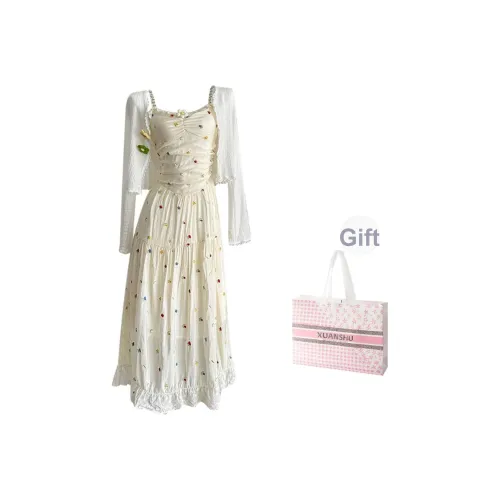 XUANSHU Весенний Летний Комплект с Юбкой Женские