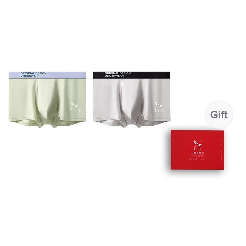RED DRAGONFLY 50S 100% Cotton Underpants Men's 2 Boxes Of Gift Sets-10