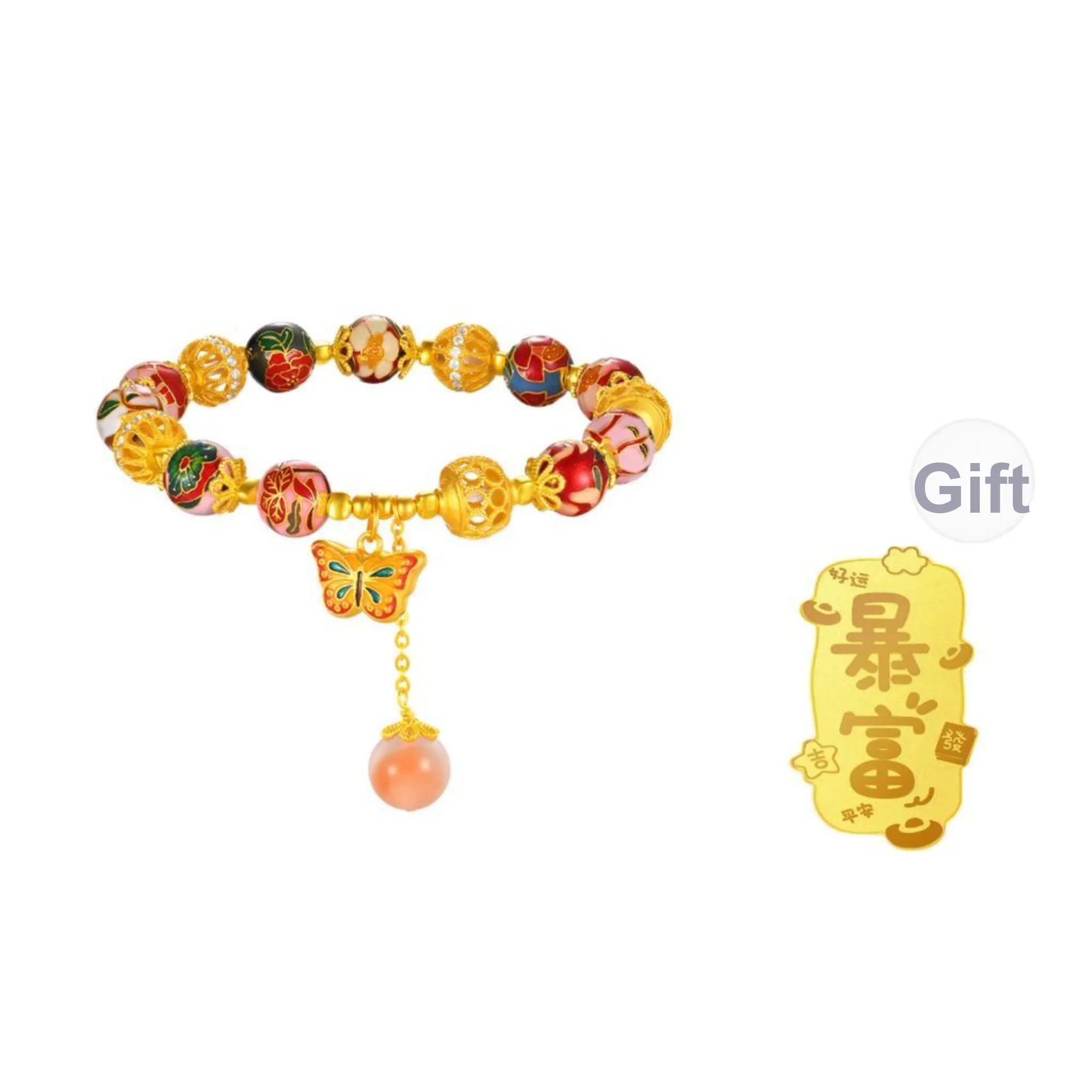 CHAOHONGJI S925 Silver Spend Money, Beaded Bracelet Women's Good Luck