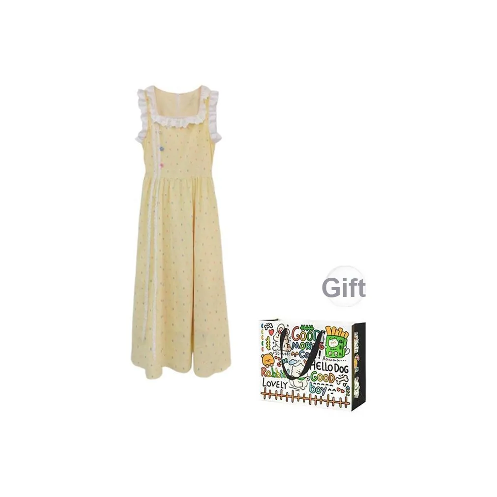 ZVJH Slip Dresses Women's Yellow