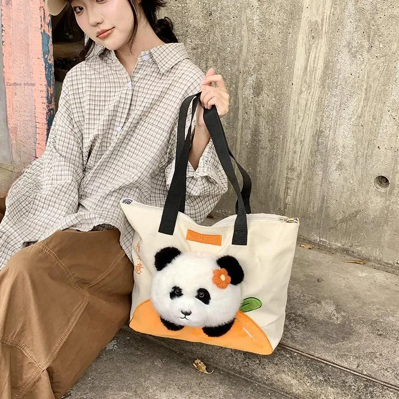 Kaka Tree Nylon Shoulder Bag, Crossbody Bag, Handbag Unisex Orange/Green-4